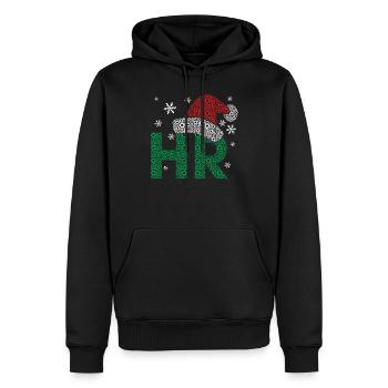 HR Santa Hat Gestion des ressources humaines drôle - Sweat à capuche Premium bio Homme - noir - Devant - Nico (187cm)