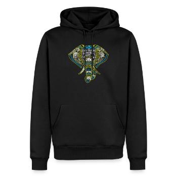 Éducation spéciale de sensibilisation aux éléphants du syndrome de Down - Sweat à capuche Premium bio Homme - noir - Devant - Nico (187cm)