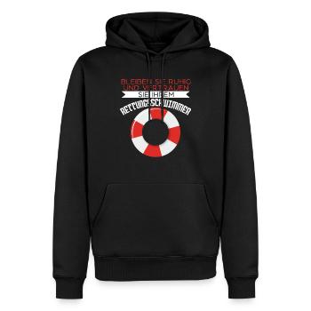Ich Bin Rettungsschwimmer - Männer Premium Bio Hoodie - Schwarz - Vorne - Nico (187cm)