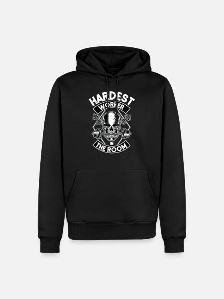 Hardest worker in the room - Men’s Premium Organic Hoodie - black