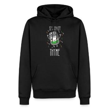 C'est Party Thym Herb Pun - Sweat à capuche Premium bio Homme - noir - Devant - Nico (187cm)