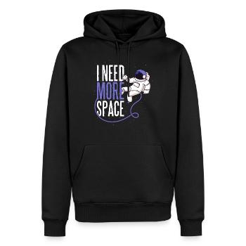 I need more space astronaut space Mars life - Men’s Premium Organic Hoodie - black - Front - Nico (187cm)
