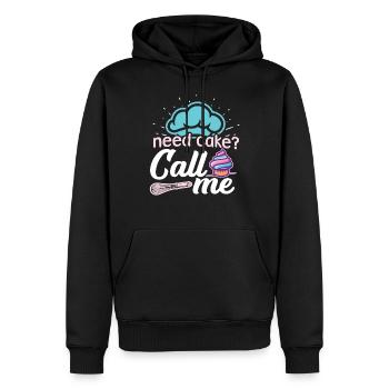 Need Cake Call Me Cake Artist Baker Cupcake - Sweat à capuche Premium bio Homme - noir - Devant - Nico (187cm)