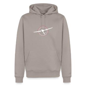 Glide Into The Cricle Soaring - Men’s Premium Organic Hoodie - taupe - Front - Nico (187cm)