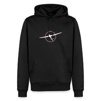 Glide Into The Cricle Soaring - Men’s Premium Organic Hoodie - black - Front - Nico (187cm)