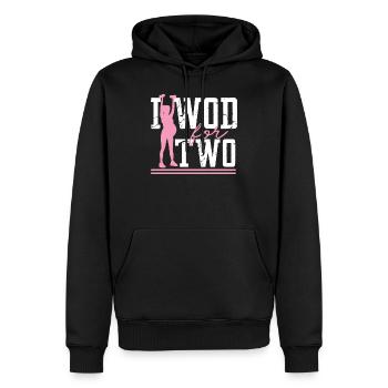Je WOD For Two Pregnancy Workout Buddy Maternity - Sweat à capuche Premium bio Homme - noir - Devant - Nico (187cm)