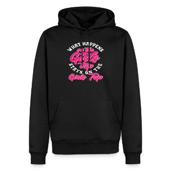 Femmes groupe de filles cadeau de voyage - Sweat à capuche Premium bio Homme - noir - Devant - Nico (187cm)