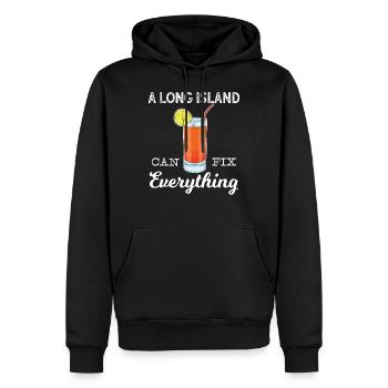 Lustiger Mixologist Cocktail Long Island Eistee - Männer Premium Bio Hoodie - Schwarz - Vorne - Nico (187cm)