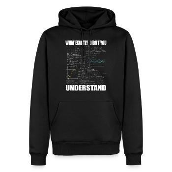 Funny math quote mathematician gift - Men’s Premium Organic Hoodie - black - Front - Nico (187cm)