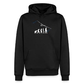 Planeur de glisse évolution planeur - Sweat à capuche Premium bio Homme - noir - Devant - Nico (187cm)