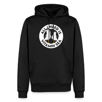 Tout ce dont j'ai besoin, c'est de la vitamine Mer du nord de l'Allemagne Möwe - Sweat à capuche Premium bio Homme - noir - Devant - Nico (187cm)