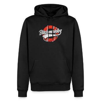 Bademeister - Männer Premium Bio Hoodie - Schwarz - Vorne - Nico (187cm)
