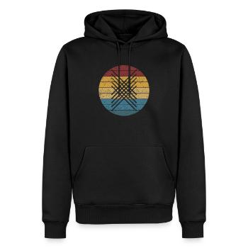 Graphique de bâtons de batteur de batterie cool - Sweat à capuche Premium bio Homme - noir - Devant - Nico (187cm)