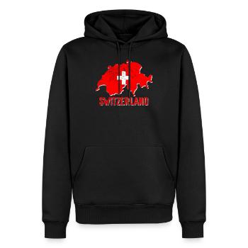 Suisse - Sweat à capuche Premium bio Homme - noir - Devant - Nico (187cm)