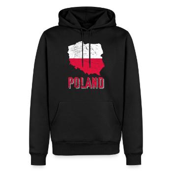 Polen - Männer Premium Bio Hoodie - Schwarz - Vorne - Nico (187cm)