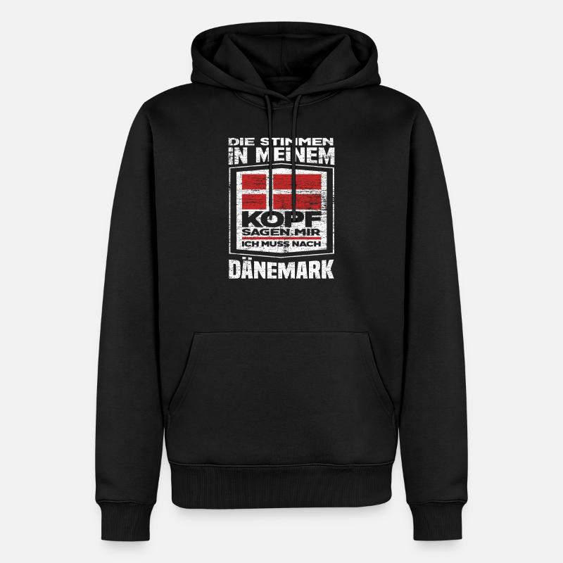 Dänemark Stimmen - Männer Premium Bio Hoodie - Schwarz
