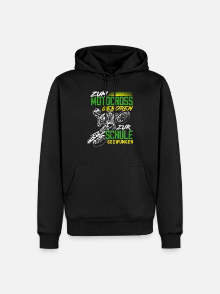 Motocross Schule - Männer Premium Bio Hoodie - Schwarz