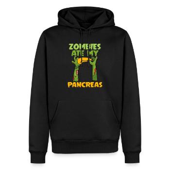 Zombies Ate My Pancreas Type 1 Diabetes Awareness - Männer Premium Bio Hoodie - Schwarz - Vorne - Nico (187cm)