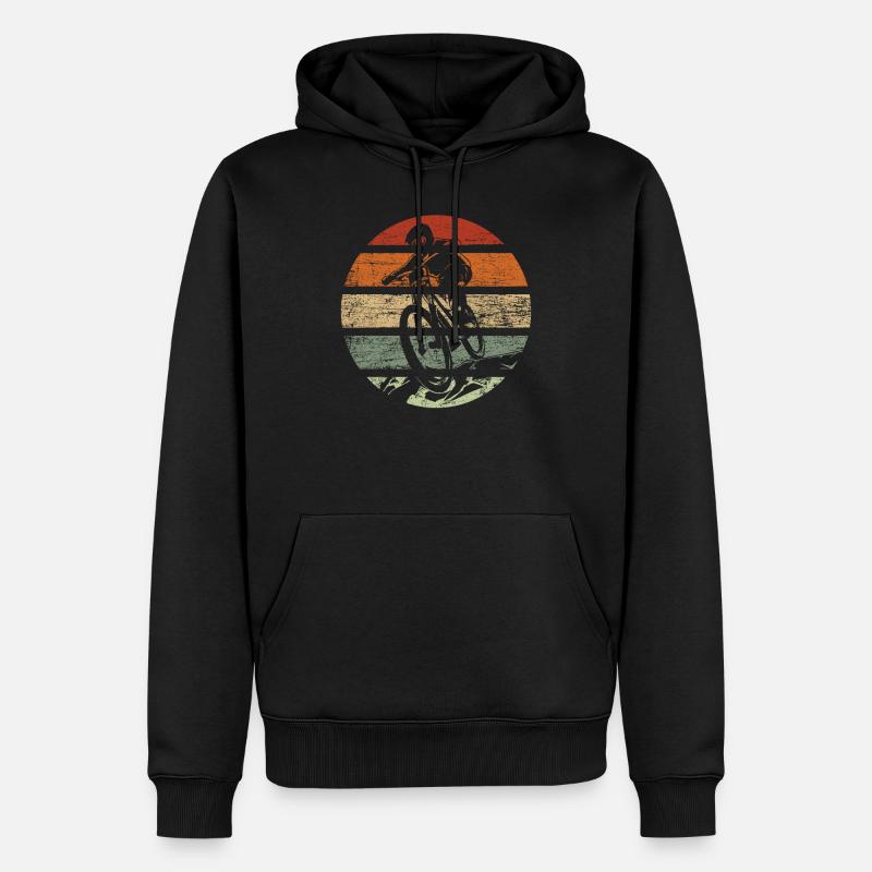 Vélo rétro - Sweat à capuche Premium bio Homme - noir