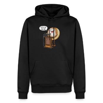 Krapfen Berliner Pfannkuchen Kreppel Kräppel - Männer Premium Bio Hoodie - Schwarz - Vorne - Nico (187cm)