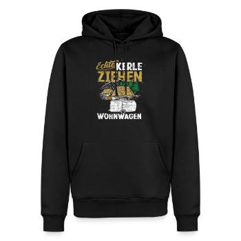 Camping Wohnwagen - Männer Premium Bio Hoodie - Schwarz - Vorne - Nico (187cm)