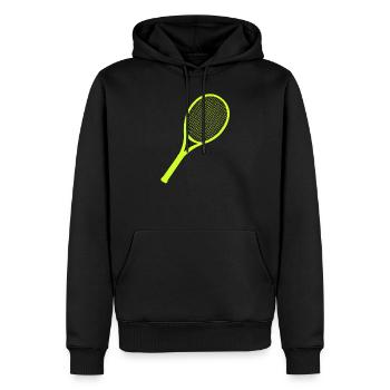 Tennis racket - Men’s Premium Organic Hoodie - black - Front - Nico (187cm)