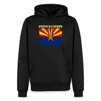 Arizona Flagge - Männer Premium Bio Hoodie - Schwarz - Vorne - Nico (187cm)