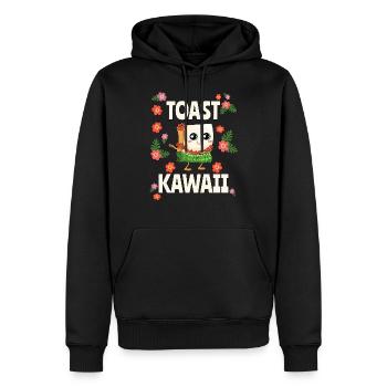 Kawaii Hawaii Toast - Men’s Premium Organic Hoodie - black - Front - Nico (187cm)