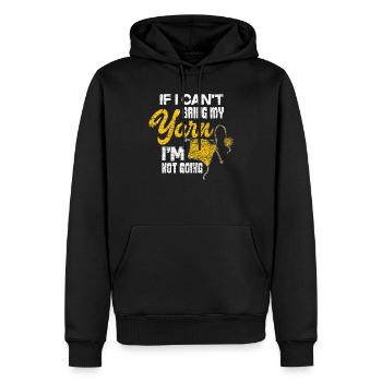 Crochet - Men’s Premium Organic Hoodie - black - Front - Nico (187cm)