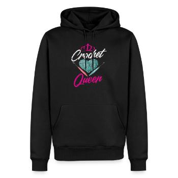 Crochet queen - Men’s Premium Organic Hoodie - black - Front - Nico (187cm)