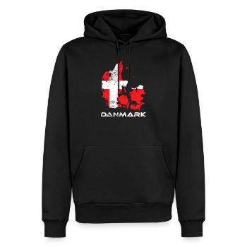 Danemark - Sweat à capuche Premium bio Homme - noir - Devant - Nico (187cm)