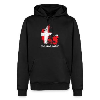 Danemark - Sweat à capuche Premium bio Homme - noir - Devant - Nico (187cm)