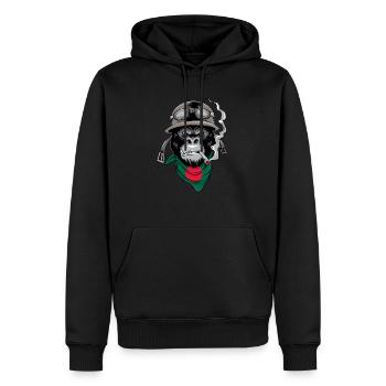 bangladesh - Sweat à capuche Premium bio Homme - noir - Devant - Nico (187cm)