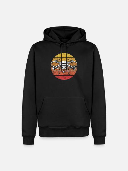 Drone retro - Men’s Premium Organic Hoodie - black