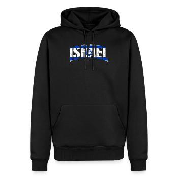 Israel - Männer Premium Bio Hoodie - Schwarz - Vorne - Nico (187cm)