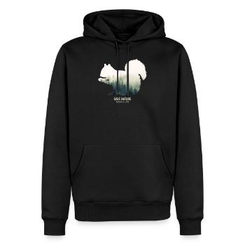 Écureuil dans la protection du climat de l'environnement forestier - Sweat à capuche Premium bio Homme - noir - Devant - Nico (187cm)