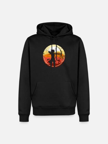 Archery retro - Men’s Premium Organic Hoodie - black