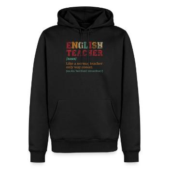 Professeur d'anglais comme un professeur normal seulement Cooler - Sweat à capuche Premium bio Homme - noir - Devant - Nico (187cm)