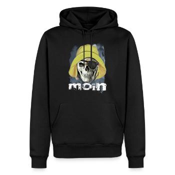 moin Pirat - Sweat à capuche Premium bio Homme - noir - Devant - Nico (187cm)