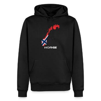 Norwegen - Männer Premium Bio Hoodie - Schwarz - Vorne - Nico (187cm)