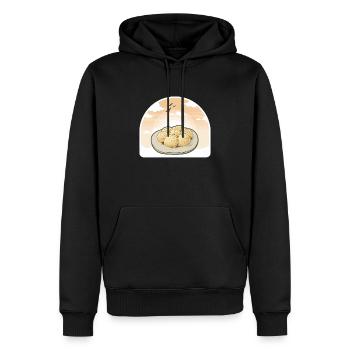 Knödel Klöße Semmelknödel Deutschland Grafik - Männer Premium Bio Hoodie - Schwarz - Vorne - Nico (187cm)