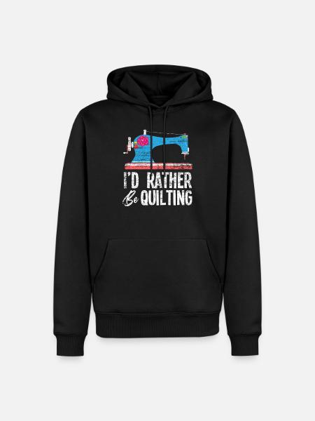 Quilting - Men’s Premium Organic Hoodie - black