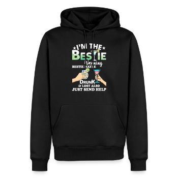 T-shirt Je suis le meilleur peut-être ivre et perdu aussi - Sweat à capuche Premium bio Homme - noir - Devant - Nico (187cm)