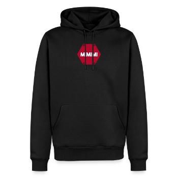 mimimi - Männer Premium Bio Hoodie - Schwarz - Vorne - Nico (187cm)