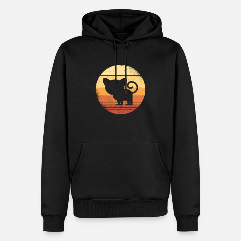 Koboldmaki Affe Primat Südostasien Grafik - Männer Premium Bio Hoodie - Schwarz