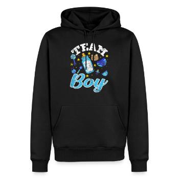 Team Boy Gender Reveal Baby Party - Männer Premium Bio Hoodie - Schwarz - Vorne - Nico (187cm)