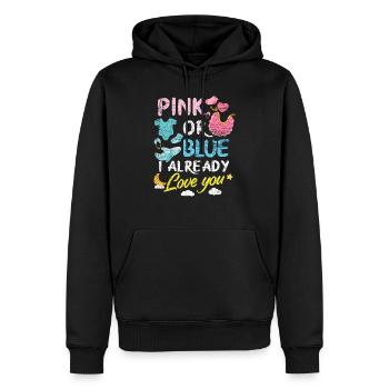 Gender Reveal Baby Party - Männer Premium Bio Hoodie - Schwarz - Vorne - Nico (187cm)
