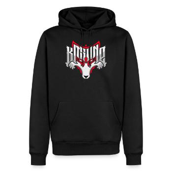 Kitsune - Sweat à capuche Premium bio Homme - noir - Devant - Nico (187cm)