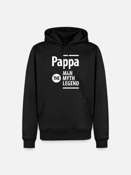 Pappa The Man The Myth The Legend - Herre Premium økologisk hoodie - sort