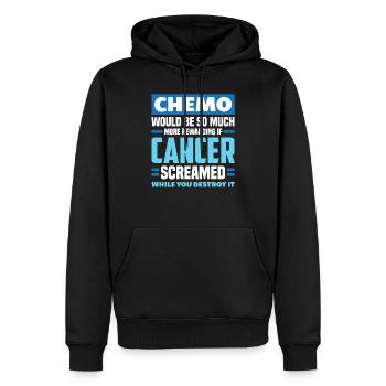 Chemo cancer therapy - Men’s Premium Organic Hoodie - black - Front - Nico (187cm)